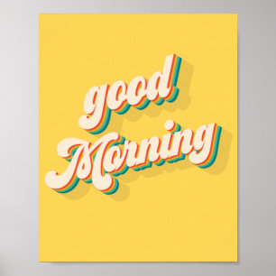 Retro Good Morning Poster