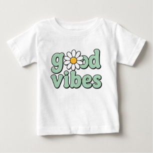 Retro Good Vibes Gänseblümchen-Kinder-T-Shirt Baby T-shirt