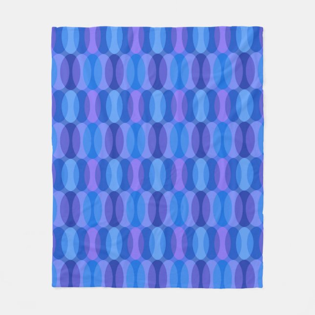 Retro Good Vibes Geometric Pattern Fleecedecke (Vorderseite)