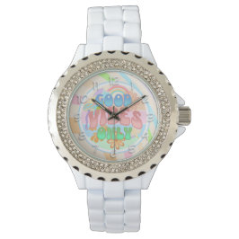 Retro Good Vibes Nur Vintage Farben Armbanduhr