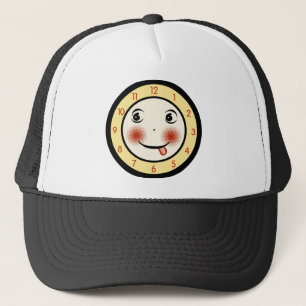 Retro-Goofy-Uhr-Gesicht Truckerkappe