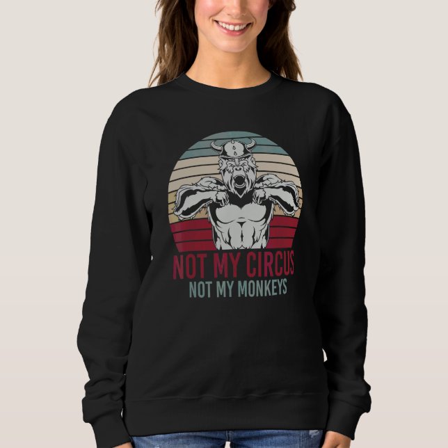Retro Gorilla Affe  Zirkus Zoo Tier Affe Sweatshirt (Vorderseite)