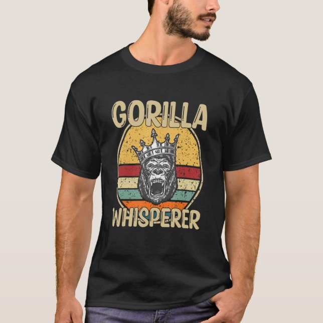 Retro Gorilla Whisperer T-Shirt (Vorderseite)