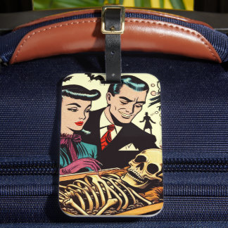 Retro Goth Couple Comic Gepäckanhänger