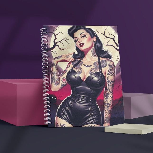 Retro-Goth-Mädchen Notizbuch (Von Creator hochgeladen)