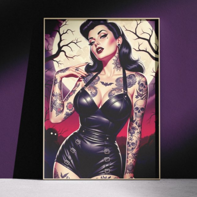 Retro-Goth-Mädchen Poster (Von Creator hochgeladen)