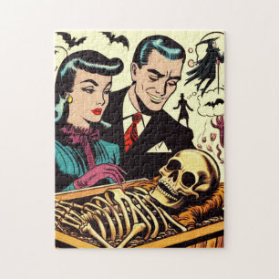 Retro-Goth-Pärchen-Comics Puzzle