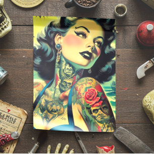 Retro-Goth-Pin-up Seidenpapier