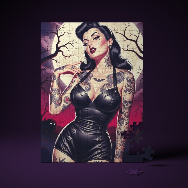 Retro Gothic Girl Puzzle (Von Creator hochgeladen)