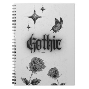 Retro Gothic Notebook - Dark Aesthetic Journal Notizblock