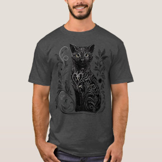 Retro Gothic Style Cat Gifts Vintage Katze T-Shirt