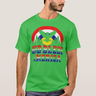 Retro Gott segne Amerika am 4. Juli T-Shirt