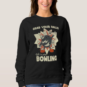 Retro Grab Deine Kugeln Bowling Alley Sweatshirt