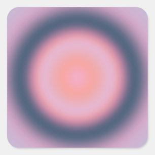 Retro Gradient Lavendel Lila Lilac Abstrakt Aura Quadratischer Aufkleber