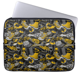 Retro Graffiti Urban Street Pattern Laptopschutzhülle