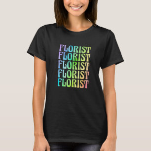 Retro-Grafik Botanische Blumen Gartenarbeit Pflanz T-Shirt