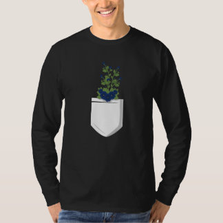 Retro-Grafik Botanische Blumen Gartenbau Pflanze L T-Shirt