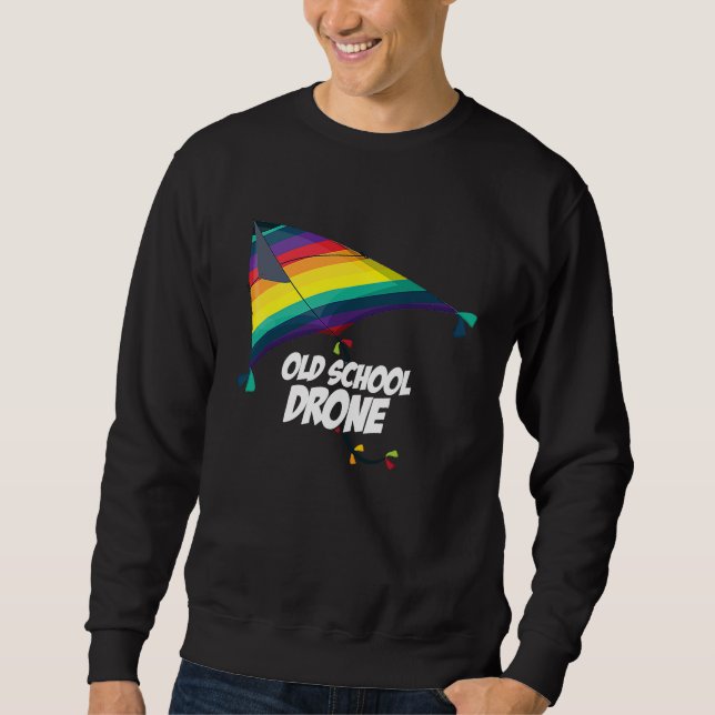 Retro Grafik Drohne Flug Quadcopter Pilot RC Dro Sweatshirt (Vorderseite)