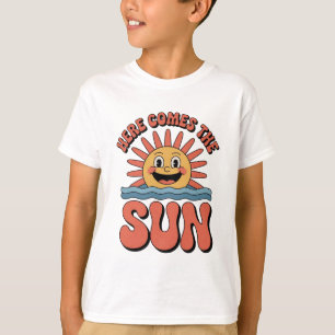 Retro-Grafik "Here Comes The Sun" Vintage 70er Jah T-Shirt