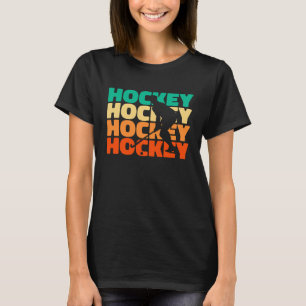 Retro Grafik Hockey Spieler Feldhockey Hockey Schl T-Shirt