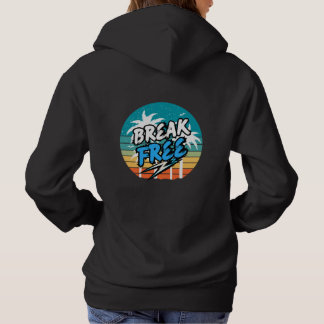 Retro-Grafik-Hoodie "Break Free" Hoodie