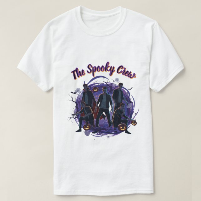 Retro-Grafik-Horrort-Shirt The Spooky Crew T-Shirt (Design vorne)