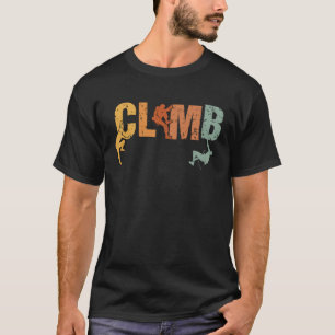 Retro-Grafik-Kletter-Bouldering-Felsenkletterer-Mo T-Shirt