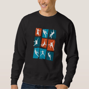Retro-Grafik-Kletterboulderer-Felsenkletterer-Mou Sweatshirt