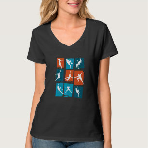 Retro-Grafik-Kletterboulderer-Felsenkletterer-Mou T-Shirt