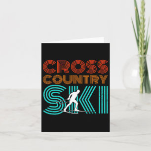 Retro Grafik Langlauf Wintersport B Karte