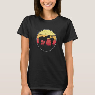 Retro-Grafik Pferdeliebhaber Reitsport Reiter Pfer T-Shirt