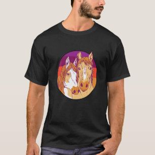 Retro-Grafik Pferdeliebhaber Reitsport Reiter Pfer T-Shirt