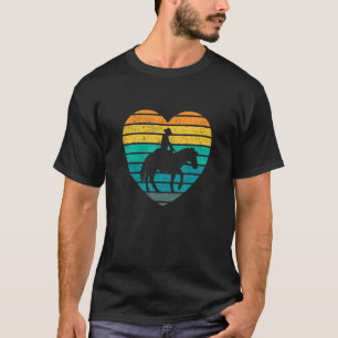 Retro-Grafik Pferdeliebhaber Reitsport Reiter Pfer T-Shirt