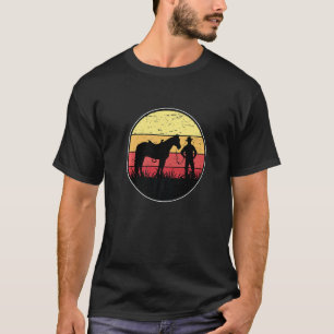 Retro-Grafik Pferdeliebhaber Reitsport Reiter Pfer T-Shirt