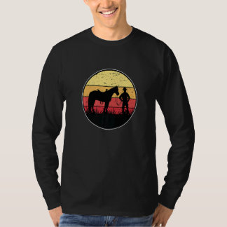 Retro-Grafik Pferdeliebhaber Reitsport Reiter Pfer T-Shirt