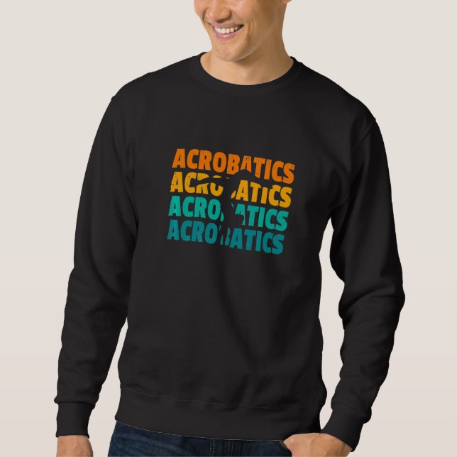 Retro Grafik Turner Turnen Akrobat Akrobatik Sweatshirt (Vorderseite)