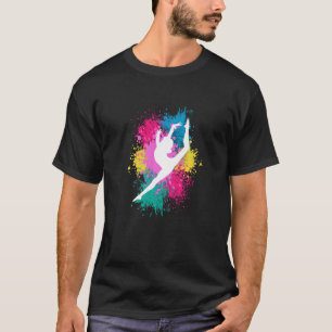 Retro-Grafik-Turnerin Turnen Akrobat Akrobatik T-Shirt