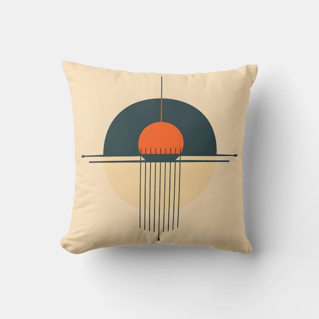 Retro-Grafikdesign Kissen (Vorderseite)