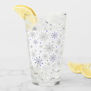 Retro grafisches silbernes Blau Glas