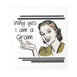 Retro Gram Geschenke Notizblock