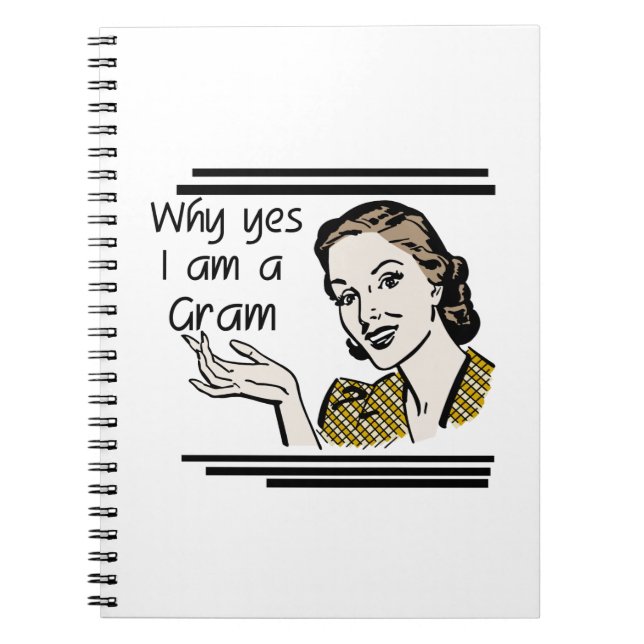 Retro Gram Geschenke Notizblock (Vorderseite)