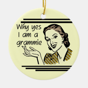 Retro Grammie T - Shirts und Geschenke Keramik Ornament