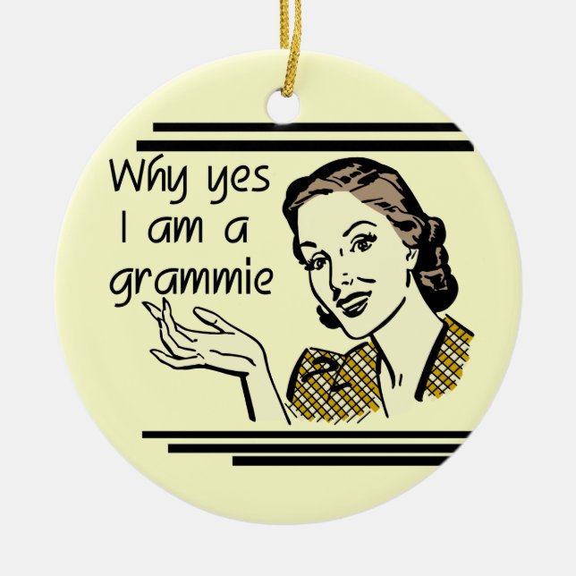 Retro Grammie T - Shirts und Geschenke Keramik Ornament (Vorne)