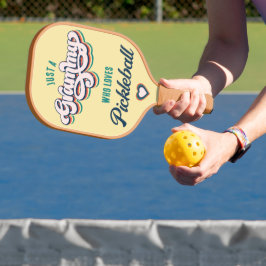 Retro Grammy Heart Personalisiert Pickleball Schläger
