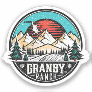 Retro Granby Ranch Ski Aufkleber