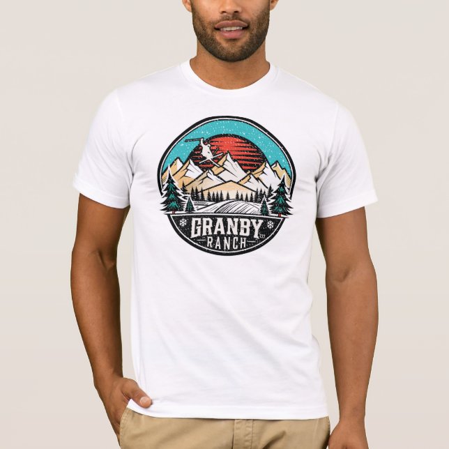 Retro Granby Ranch Ski T-Shirt (Vorderseite)