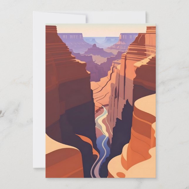 Retro - Grand Canyon Einladung (Vorderseite)