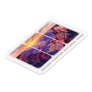 Retro Grand Canyon Nationalpark Arizona Wandern Magnet