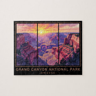 Retro Grand Canyon Nationalpark Arizona Wandern Puzzle