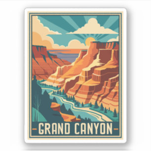 Retro Grand Canyon Nationalpark Aufkleber